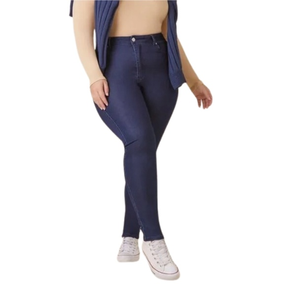 Forever 21+ Stretch Blue Skinny Jeans - Picture 1 of 8
